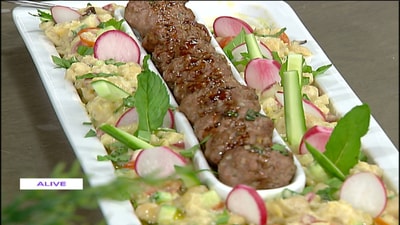 Hummus with meat