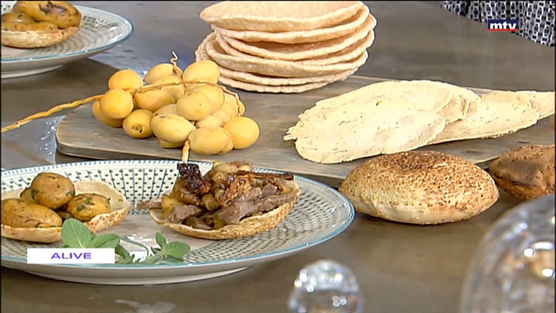 لحمة مع الفطر 