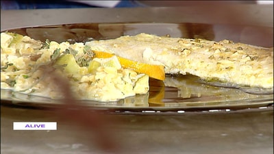 Fish fillet with wheat