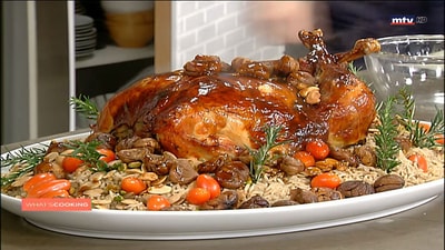 Eastern turkey with oriental rice
