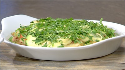 Freekeh gratin with meat