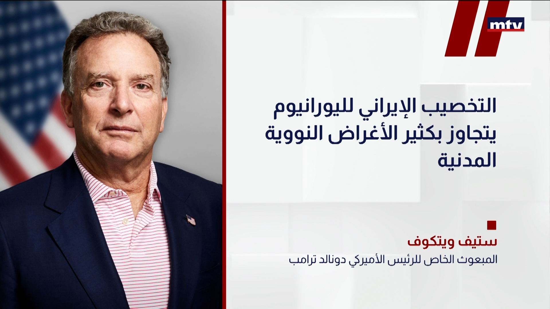 المبعوثُ الخاص للرئيسِ الأميركي دونالد ترامب