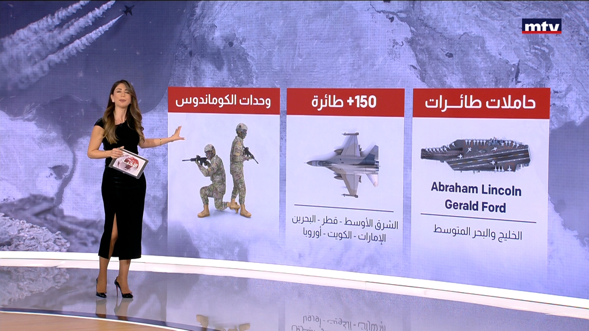 الولايات المتحدة الأميركية عززت أسطولها وانتشارها العسكري في المنطقة