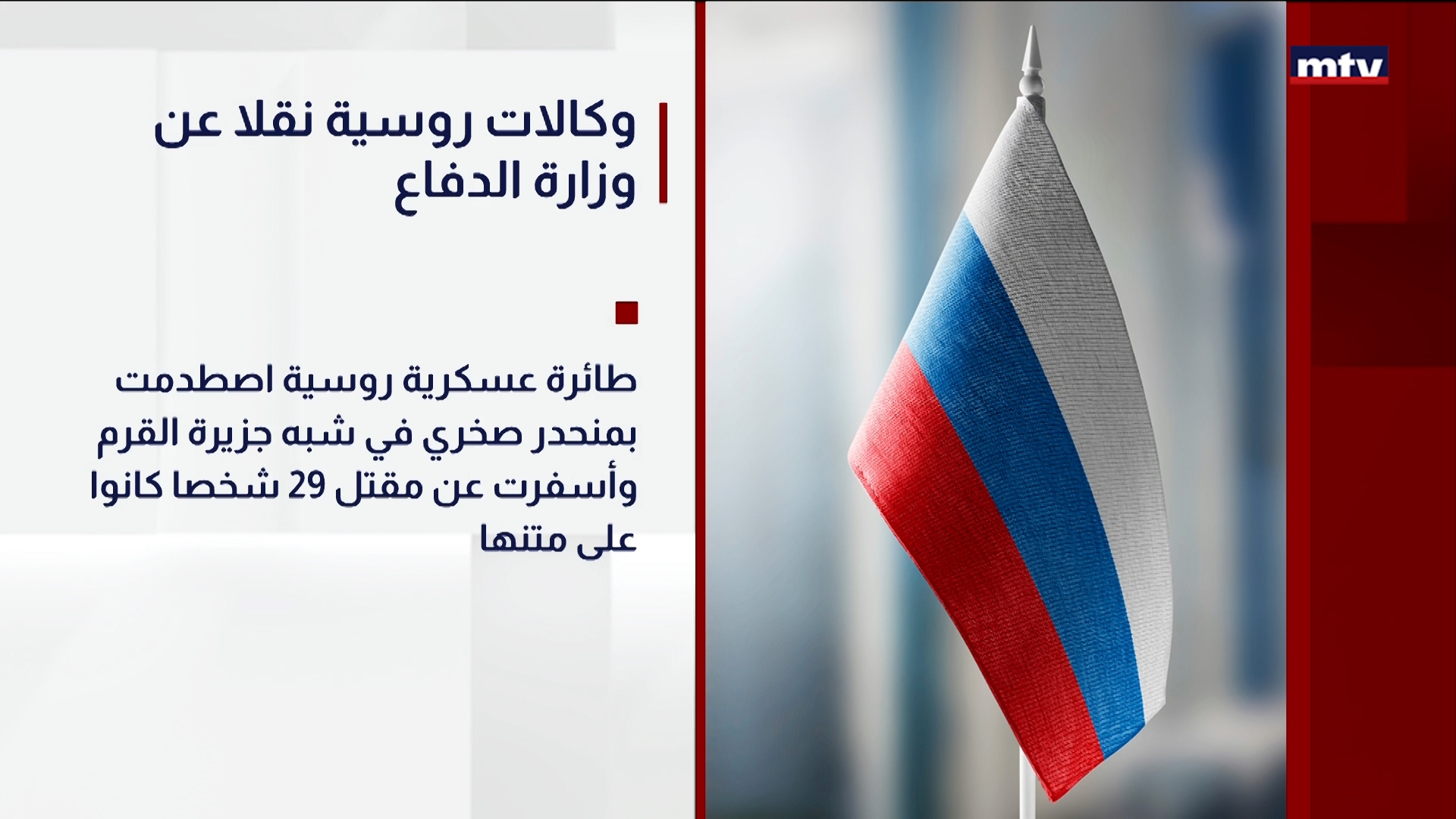 وكالات روسية نقلا عن وزارة الدفاع