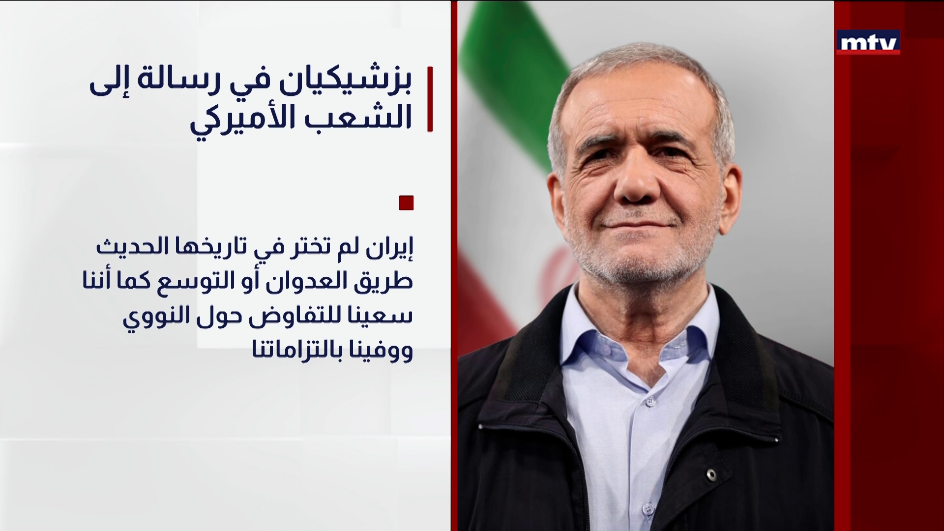 الرئيس الإيراني مسعود بزشيكيان