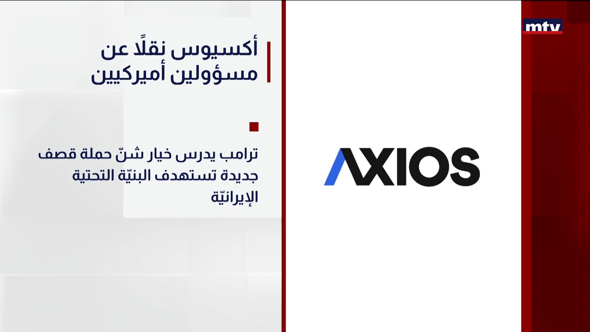 أكسيوس نقلاً عن مسؤولين أميركيين