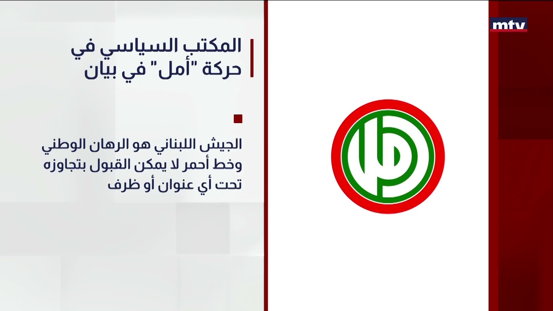 المكتب السياسي في حركة "أمل" في بيان