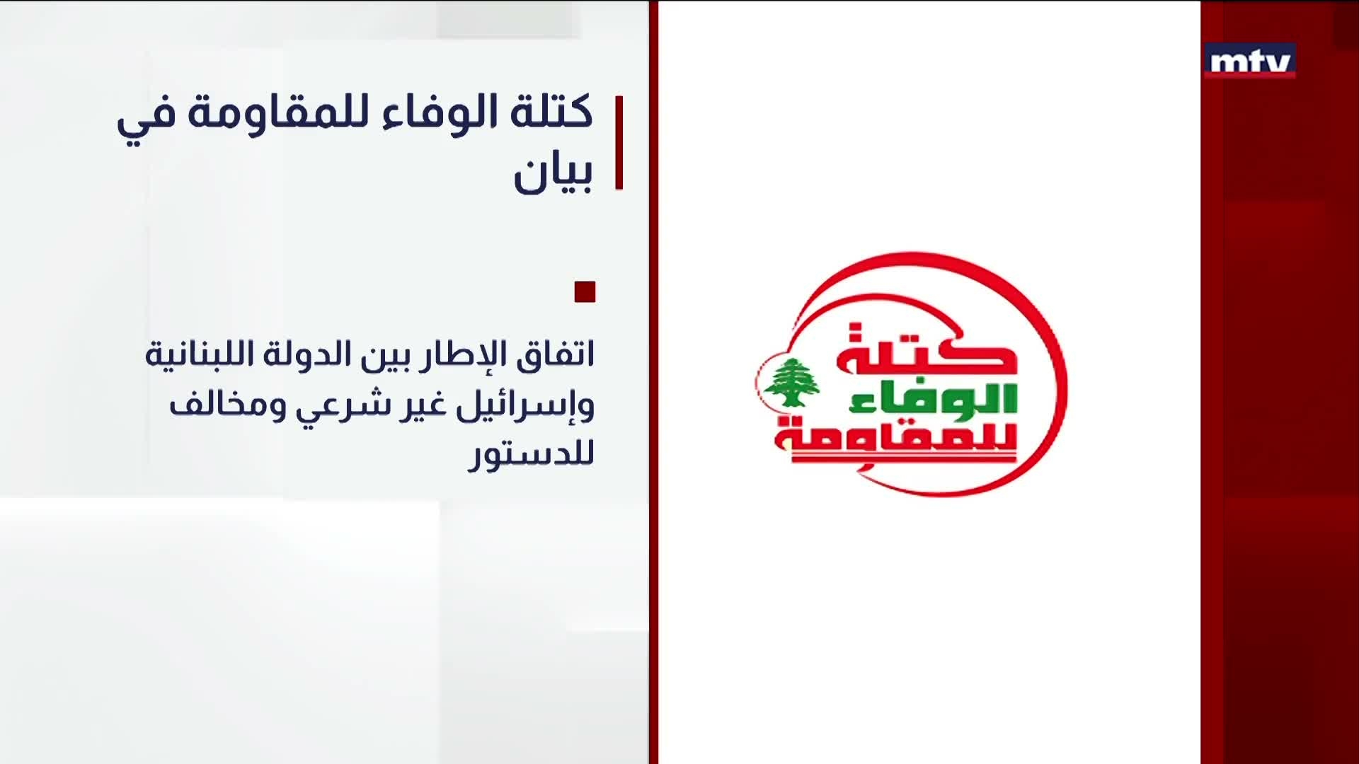 كتلة الوفاء للمقاومة في بيان