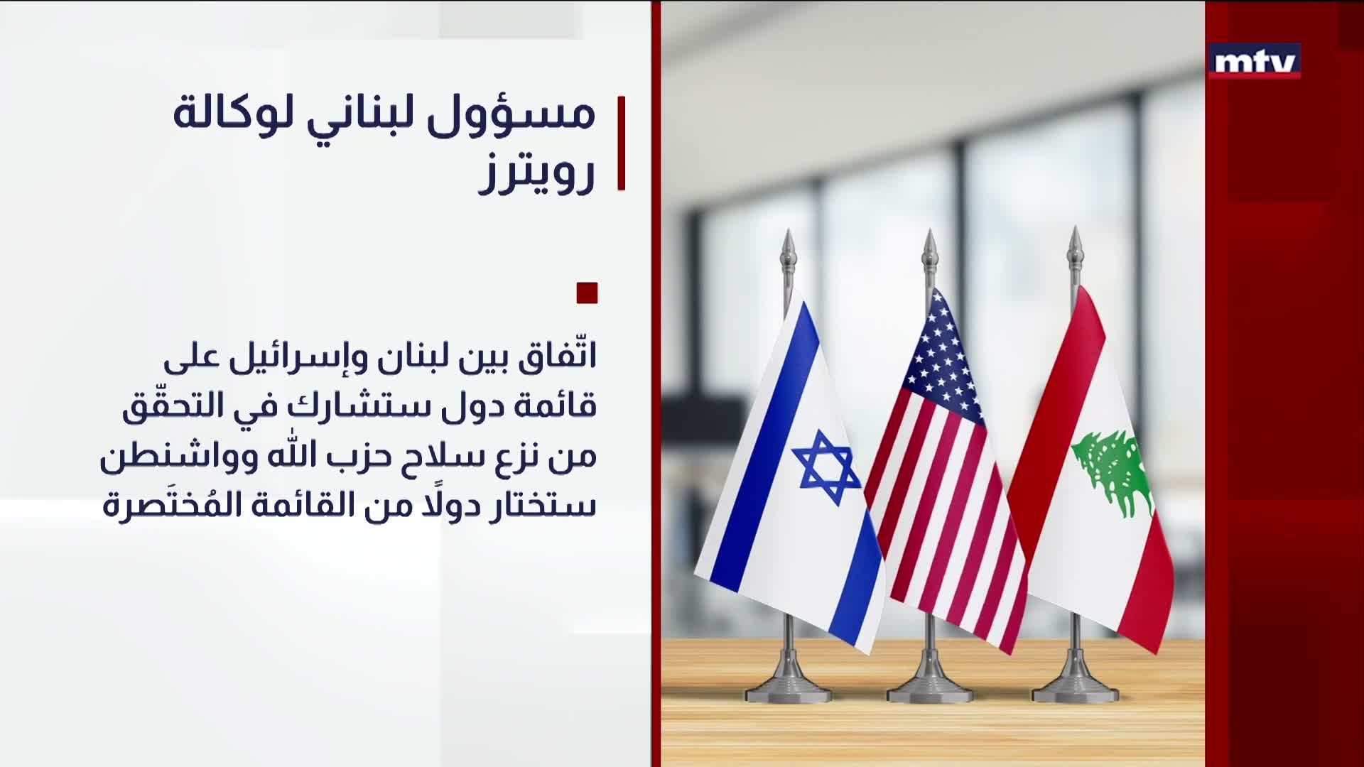 مسؤول لبناني لوكالة رويترز