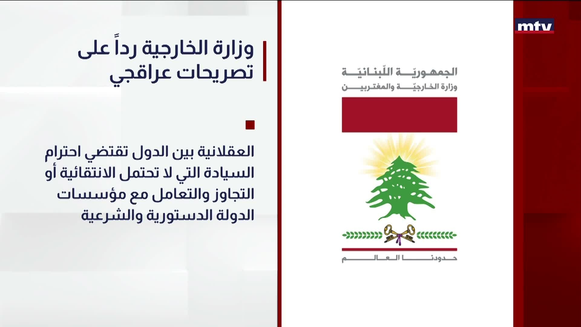 وزارة الخارجية رداً على تصريحات عراقجي