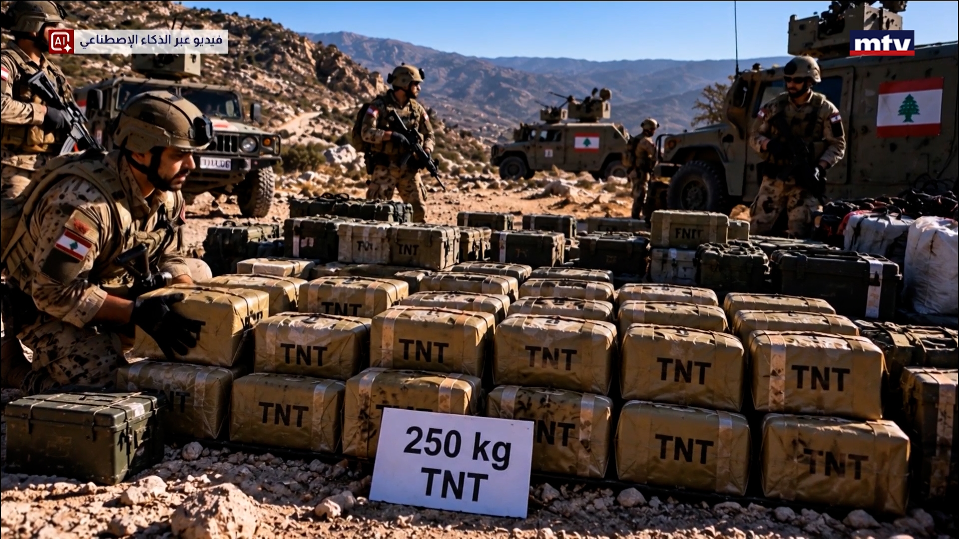 ضبط 245 كلغ من الـTNT عند الحدود