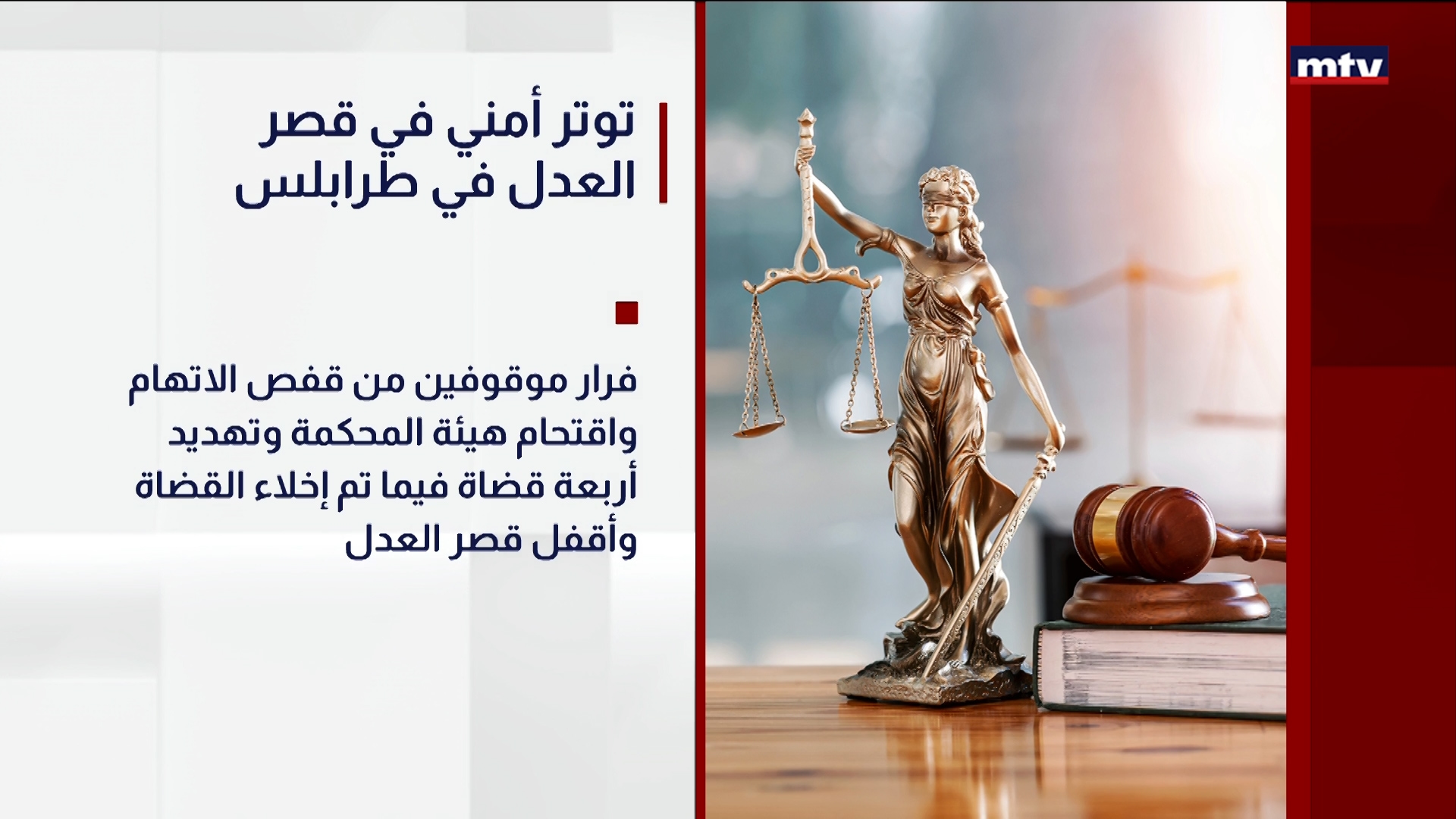 توتر أمني في قصر العدل في طرابلس