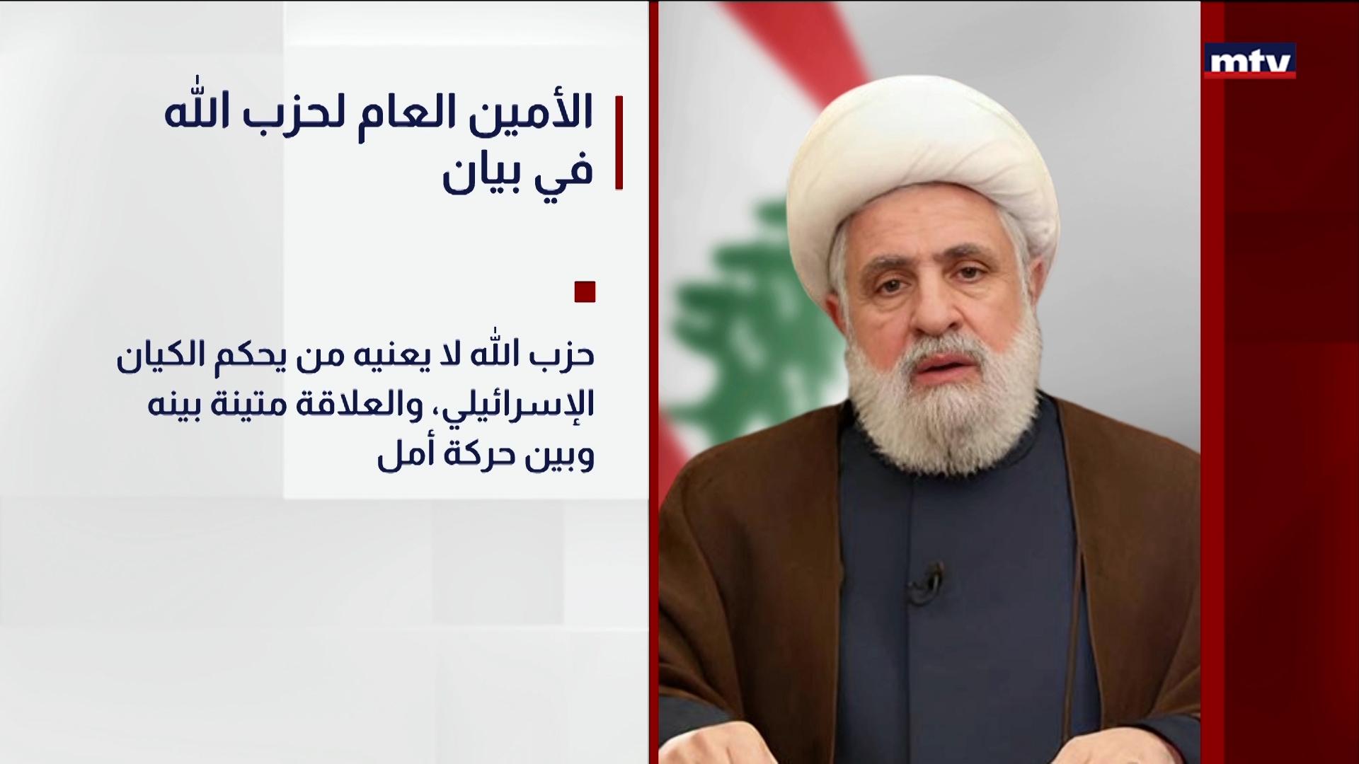الأمينُ العام لحزب الله، الشيخ نعيم قاسم