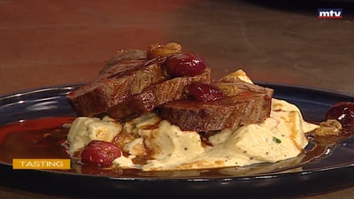 Beef filet with apricot