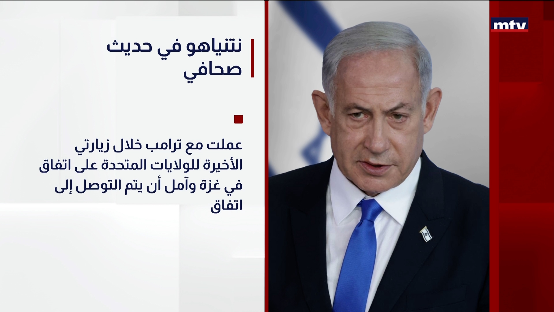 نتنياهو في حديث صحافي