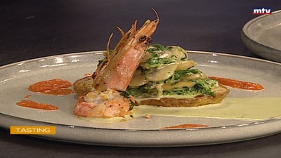 Grilled shrimp & potato