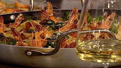 Shrimp gratin