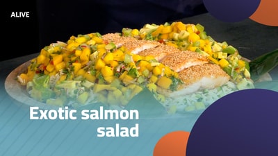 Exotic salmon salad