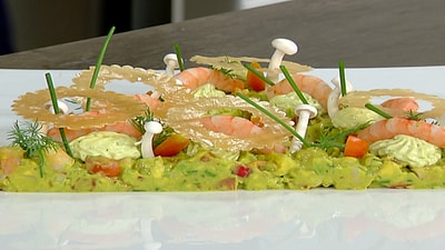 Shrimp with avocado