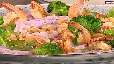 Prawns with peanut butter