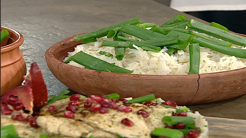 Chicken with rice and yoghurt
