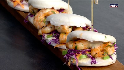 Shrimps with Bao bread