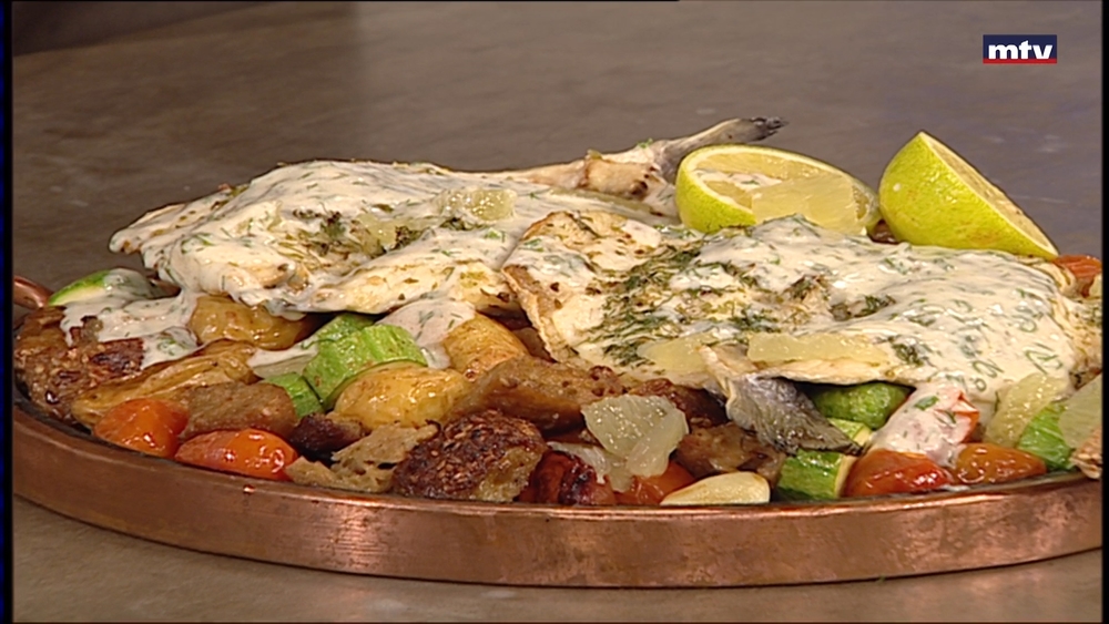 سمكة بالزبدة و الكريما