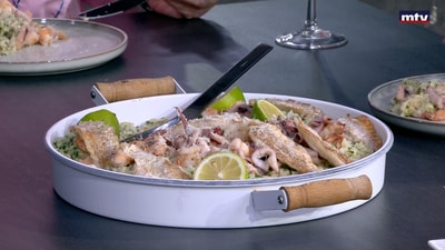 Risotto with seafood