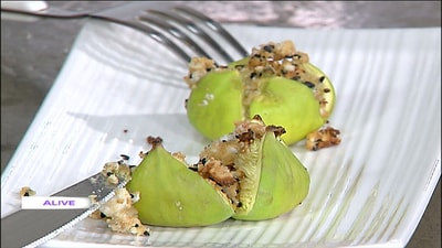 Freekeh with eggplant