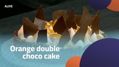 Orange double choco cake