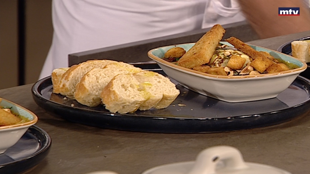Oven roasted goat cheese
