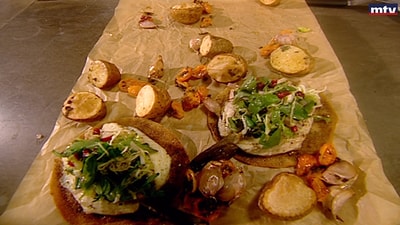 Fish with herb salad