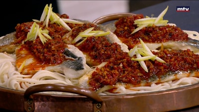 Fish with honey and garlic
