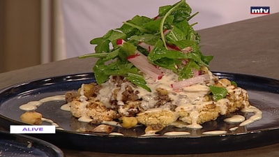 Roasted cauliflower with meat