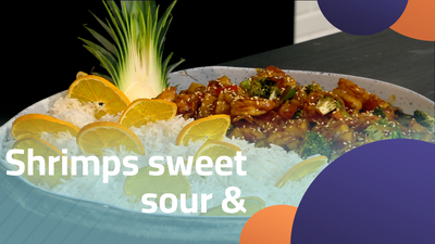 Shrimps sweet & sour