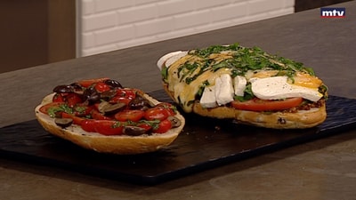 Sandwich With Pesto And Cheese
