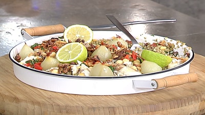 Freekeh with fish
