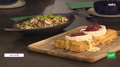 Camembert cheese with berries