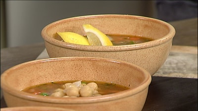 Meat and rice soup