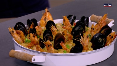 Seafood orzo