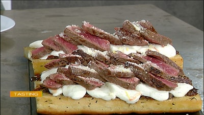 Sirloin steak with fresh cream