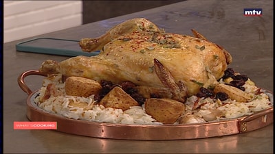 Roasted chicken with wine sauce