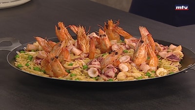 Seafood orzo