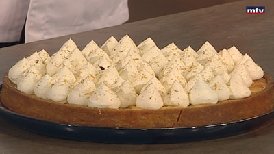 Tarte date avec crème d'amande