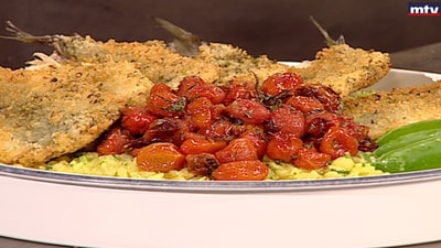 Fish escalope with risotto