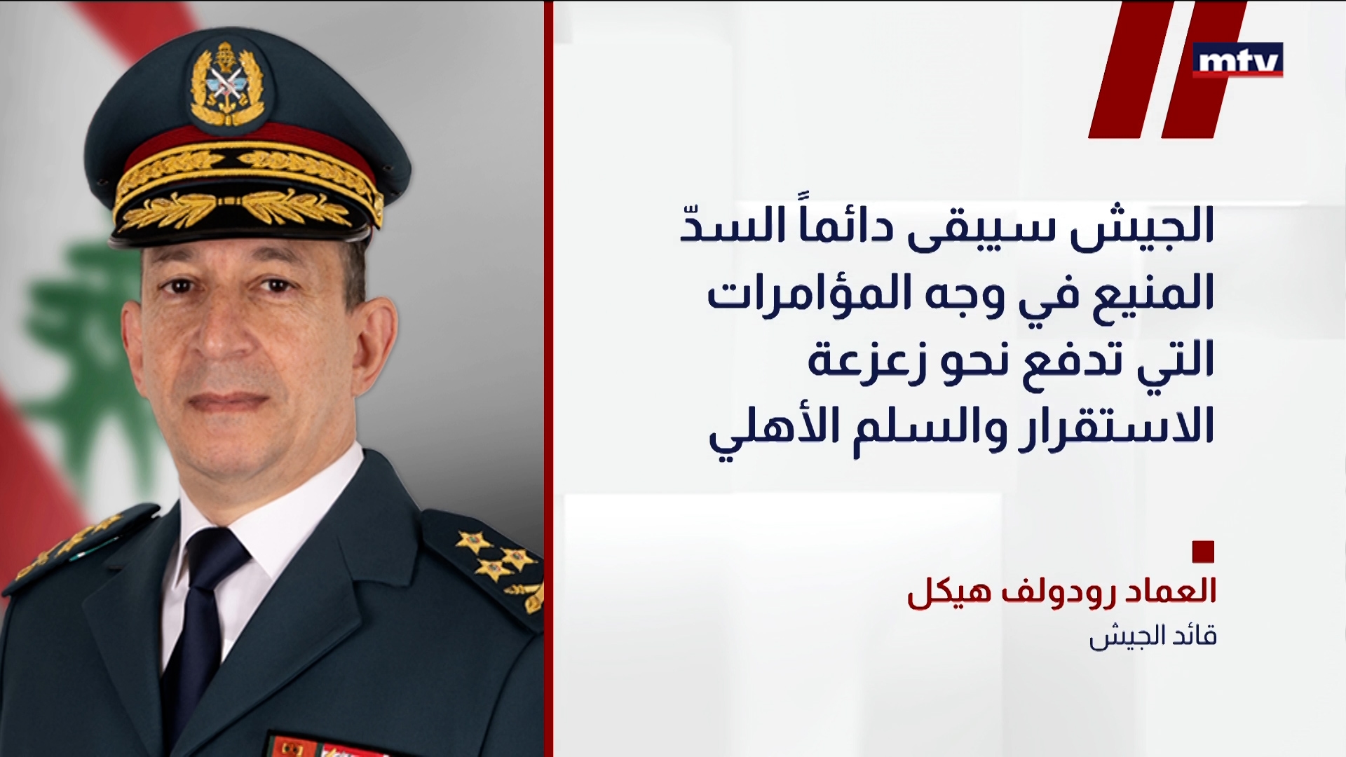 هيكل: الجيش اللبناني يبذل أقصى قدرته