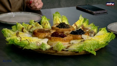 Camembert cheese with jam