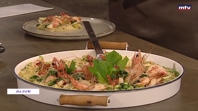 Shrimp orzo pasta