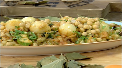 Moroccan on vegetables
