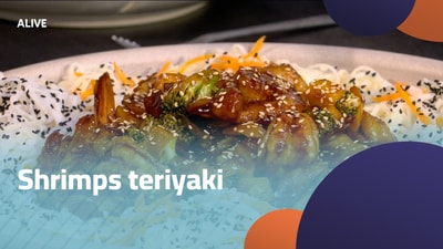 Shrimps teriyaki